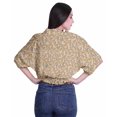 thumbnail image 4 of Moomaya Hauts Cache-Cœur pour Femmes Imprimés Taille Élastique Manches Boxy Blouse Cache-Cœur Décontractée, 4 of 4