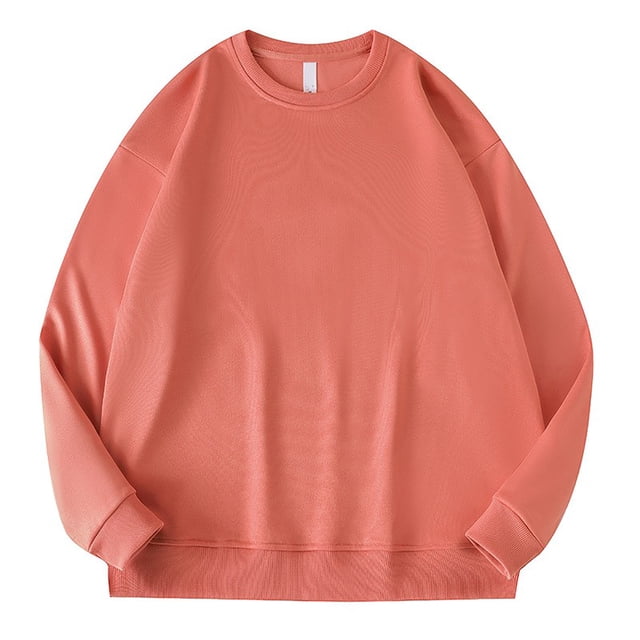 Ketyyh-chn99 Chandail à Col Rond pour Homme à Manches Longues Décontracté Chaud en Molleton Chandail à Col Rond pour Homme à Manches Longues Décontracté Chaud en Laine Chandail Orange,P