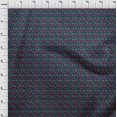 thumbnail image 3 of oneOone Silk Tabby Fabric Leaves & Floral Block Print Fabric BTY 42 Inch Wide, 3 of 4