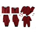 thumbnail image 1 of Ensemble de Pyjamas Assortis pour Famille Noir et Rouge à Carreaux Costume Parent-Enfant Noël Manches Longues Pantalon Long Ensemble de Pyjamas, 1 of 2