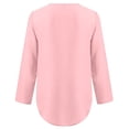 thumbnail image 4 of Chemises pour Femmes Chemises d'Été pour Femmes à Fermeture Éclair Tunique Décontractée Col en V Blouse à Manches Roulables Hauts T-Shirt Blouses pour Dames en Liquidation, 4 of 6