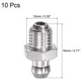 thumbnail image 4 of 10Pcs 304 Stainless Steel Straight Hydraulic Grease Fitting M8 x 1mm Thread, 4 of 10