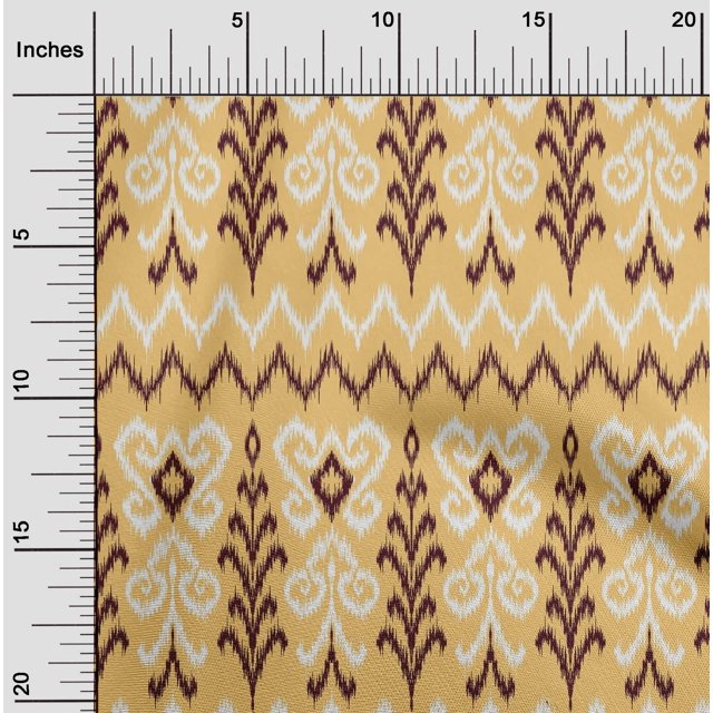 oneOone Soie Tabby Tissu Chevron & Tourbillon Ikat Tissu Imprimé 1 Yard 42 Inch Wide