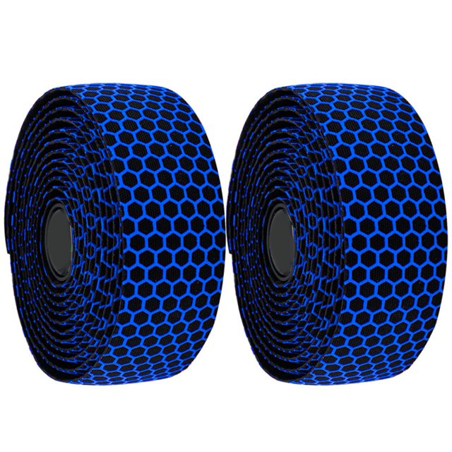 Splihome Silicone Bike Breathable Tie Eva Elastic Fixed Fly Handlebar Tape blue