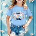 thumbnail image 2 of Chandails pour Garçons, Manches Courtes, Tenue de Pâques, Imprimé de Pâques, Hauts d'Été à Col Rond, T-Shirts de Base, T-Shirts pour Filles 8-10 Ans, 2 of 4