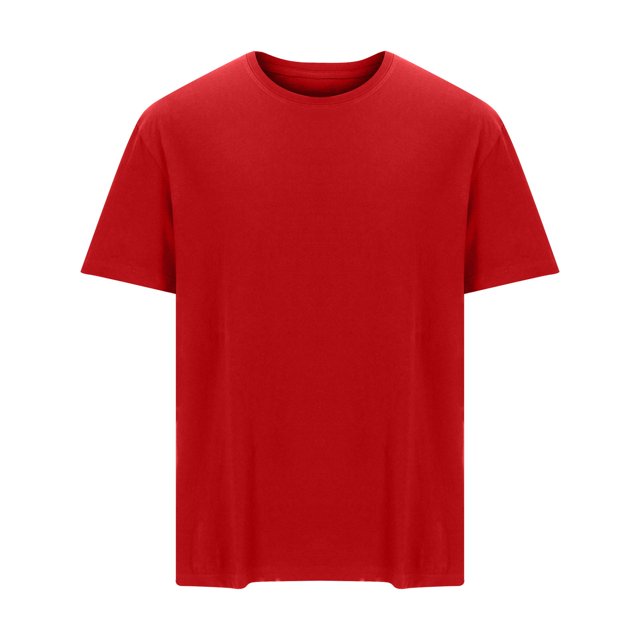 Yteetum Chemises Rouges pour Hommes 2025 Été Décontracté Ample T-Shirts à Manches Courtes pour Hommes Confortables Légers Col Rond T-Shirts - Soldes d'Été Liquidation
