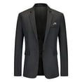 thumbnail image 1 of TIMIFIS Mens Suit Jacket Casual Solid Dress Jacket Daily One Button Business Blazer Formal Wedding Prom Blazer, 1 of 7