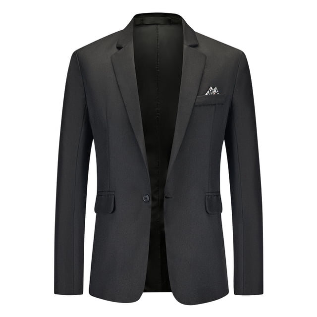 TIMIFIS Mens Suit Jacket Casual Solid Dress Jacket Daily One Button Business Blazer Formal Wedding Prom Blazer