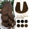 thumbnail image 1 of Hair Extensions Real Remy Human Hair Natural Tape In Extensions Straight Tape in Hair Extensions Human Hair Seamless 20pcs/pack 22inch, 1 of 6