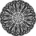 thumbnail image 1 of Ahgly Company Tapis d'Intérieur Lavables en Machine, Ronds, Noirs, 8' Ronds, 1 of 7