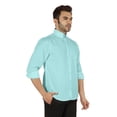 thumbnail image 3 of Bestman Formal Front Button Placket Solid Shirts For Mens Long Sleeve Regular Fit Shirt, 3 of 7