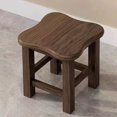 thumbnail image 4 of Solid Wood Square Stool - Versatile Seat or Coffee Table for Living Rooms, Coffee Finish, 4 of 9
