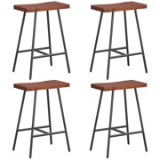 Giantex 24 Inch Height Industrial Saddle Stool, Backless Counter Bar Stool, (4)