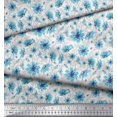 thumbnail image 2 of Soimoi Rayon Fabric Leaves & Cosmos Floral Printed Fabric 1 Yard 56 Inch Wide, 2 of 3