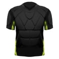thumbnail image 1 of Breezora Football Impact Shirt Padded Compression Top with Chest Rib Shoulder Back Protection Breathable Training Gear M Size Green, 1 of 8
