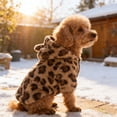 thumbnail image 3 of Winter Warm Leopard Print Coat Jacket For French And Small Breed Dogs, 3 of 6