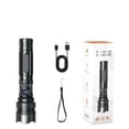 thumbnail image 2 of Super Bright Tactical Flashlight - 2025 Upgrade 10000 Lumens LED Zoomable Torch - Digital Display & Waterproof - Long Range Focus for Camping/Emergency (2-Pack), 2 of 9