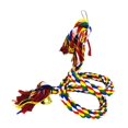 thumbnail image 3 of TISHITA Bird Spiral Rope Perch Bird Cage Toy, Hanging Flexible Resting with Bell, Parrot 1.5m, 3 of 8