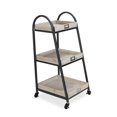 thumbnail image 1 of Cheungs 5475 Square Three Tier Metal Cart with Wood Shelves, 1 of 1