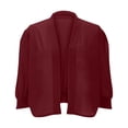 thumbnail image 4 of Erwazi Cropped Cardigan Sweaters for Women 3/4 Sleeve Fall Trendy Open Front Lightweight Short Cardigans, 4 of 7