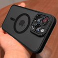 thumbnail image 2 of Magnetic Luxury Matte Translucent Armor Shockproof Case For iPhone 14 13 12 11 15 Pro Max Plus For Magsafe Wireless Charge Cover Dark purple For iPhone 12 Pro, 2 of 6