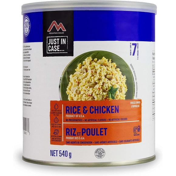 Mountain House Rice and Chicken (6 Cans) | Freeze Dried Survival & Emergency Food | #10 Can | Gluten-Free | Entree Meal | Easy to Prepare | Delicious and Nutritious