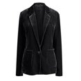 thumbnail image 4 of Mikilon Women Cozy Retro Long Sleeve Velvet Solid Buttons Pokets Jacket Cardigan Loose Coat Top, 4 of 5