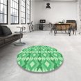 thumbnail image 4 of Ahgly Company Machine Washable Indoor Square Transitional Jade Green Area Rugs, 6' Square, 4 of 7