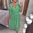 thumbnail image 2 of WTXUE Robes d'Été pour Femmes 2024, Robe Décontractée Longue à Col en V Ample et Polyvalente pour le Printemps et l'Été pour Femmes, Robe de Plage, Robe Florale pour Femmes, Robe Verte (Vert G), 2 of 4