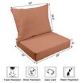 thumbnail image 2 of Vargottam Outdoor Deep Seat Patio Cushions Set 2pcs Seat Set All Weather Replacement Cushion Patio Seat And Back Cushion Set 25"x25"x5" Inches-Dusty Peach, 2 of 9