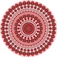 thumbnail image 1 of Ahgly Company Tapis d'Intérieur Ronds Transitionnels Rouges Lavables à la Machine, 3 Pieds Rond, 1 of 7