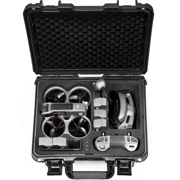 Lekufee Étui Rigide Étanche pour Drone DJI Avata 2, DJI Avata 2 Fly More Combo, Lunettes DJI 3 (Pas pour Lunettes N3), DJI RC Motion 3, Télécommande DJI FPV 3 et Accessoires (Étui Seulement)