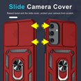 thumbnail image 2 of KOMI Compatible with Samsung Galaxy A16 5G Case Built in Slide Camera Lens Cover+Screen Protector+Finger Ring Holder Kickstand,Heavy Duty Shockproof Full Body Phone Cover,2025 Red, 2 of 5