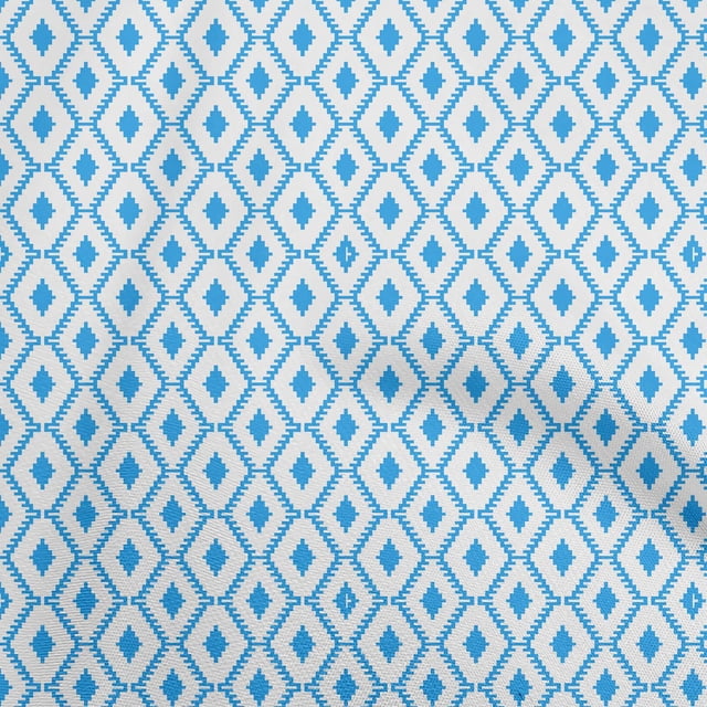 oneOone Polyester Spandex Light Blue Fabric Tribal Sewing Craft Projects Fabric Prints By Yard 56 Inch Wide