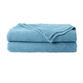 thumbnail image 1 of Unique Bargains Couverture Jetée Tricotée Douce 100 % Coton Unie pour Canapé Sofa Chambre, 1 of 10