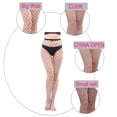 thumbnail image 4 of 4 Pcs Bas Résille Taille Haute pour Femmes, Bas Résille Taille Haute Transparents (Taille Unique), 4 of 5