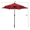 thumbnail image 2 of Gymax 9 ft Patio Table Market Umbrella Yard Outdoor w/ Solar LED Lights Burgundy, 2 of 8