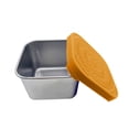 thumbnail image 2 of 2PC Stainless Steel Cutlery Set Snack Box Leakproof Small Food Containers With Silicone Lids Stackable Snack Pots For Kids Stainless Steel Snack Containers Lunch Box For Kids School Orange, 2 of 9