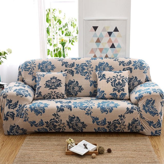 TFixol Stretchable Sofa Slipcover with Free Pillowcase, Durable Polyester Fabric, Multicolor Design, Fits 90-140cm Single Seats, Easy Installation Included