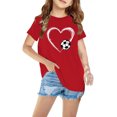 thumbnail image 1 of RXIRUCGD T-shirt Imprimé Halloween pour Enfants Garçons Filles Mode Mignon Col Rond Manches Courtes (Rouge, Taille : 4 Ans), 1 of 4