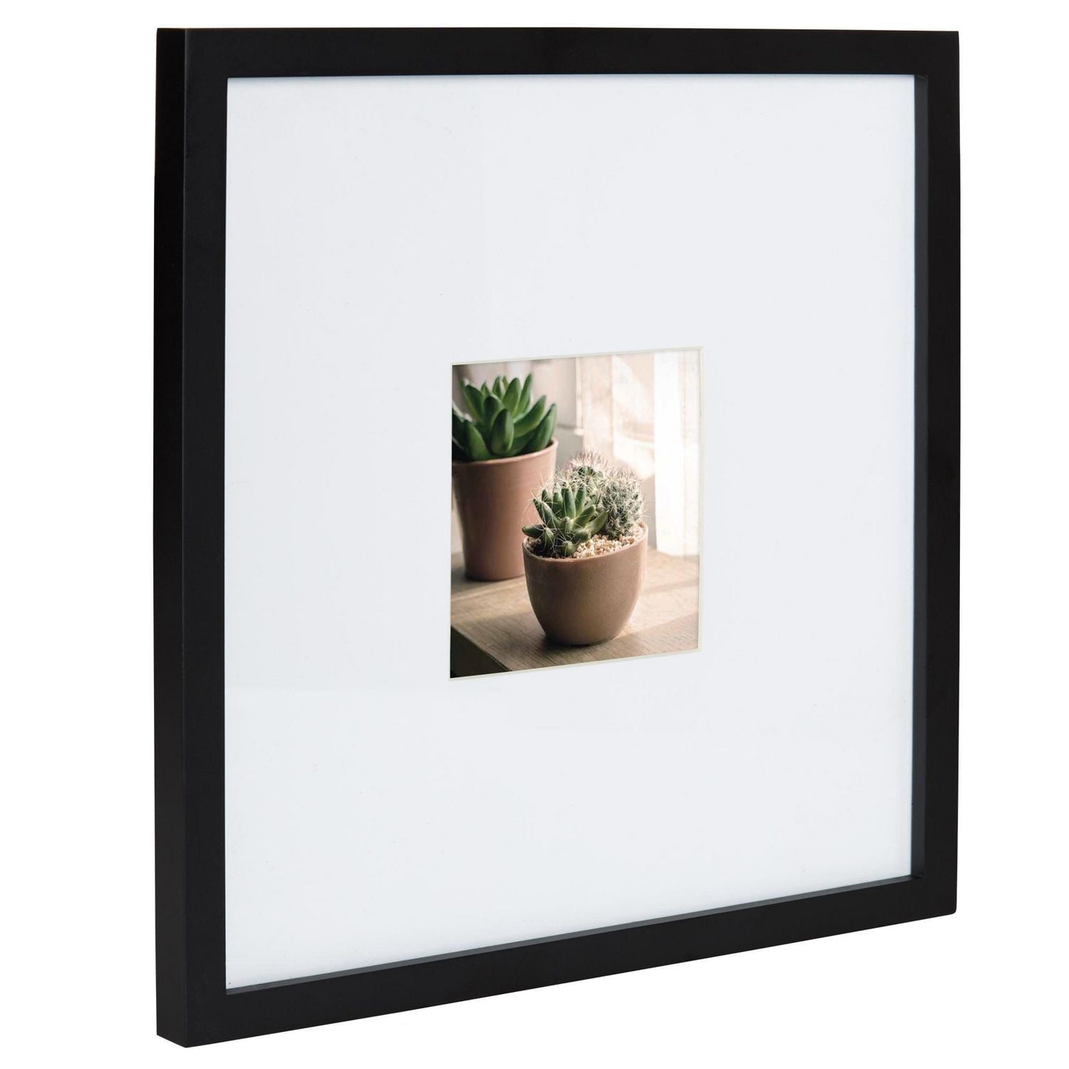 Cadre photo noir Gallery de DesignOvation 33,02 cm x 33,02 cm avec passe-partout de 12,7 cm x 12,7 cm