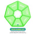 thumbnail image 3 of 2pcs/set Pill Case Plastic 7 Grid storage caseportable tablet Tablet Box Portable Storage Tablet Holder Travel Organizer, Green, 3 of 9