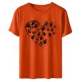 thumbnail image 4 of Dadaria T-Shirt pour Femmes T-Shirt Orange Hauts T-Shirt à Manches Courtes Col Ras du Cou Tee Matières Chandail d'Été Blouses S, 4 of 5