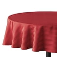 thumbnail image 2 of Hometrends Microfiber Stripe Tablecloth 70" Round, Red, 2 of 6