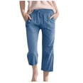 thumbnail image 1 of School Clothes for Girls Suet Pants for Girls Kids Comfortable High Waisted Wide Leg Pants Drawstring Elastic Trousers Comfy Straight Leg Long Pants With Pockets, 1 of 5