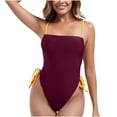 thumbnail image 2 of FcBaudy Womens Swimsuits One Piece Swimsuit Women Plus Size Swimsuit for Women Tankini Swimsuits for Women Women Solid Color Backless Strap Bikini Swimsuit Women Nylon Swimsuit, 2 of 6