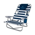 thumbnail image 1 of Ostrich The Heavy-Duty Backpacker Portable Reclining Beach Chair with Face Hole, Stripe, 1 of 13