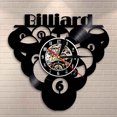 thumbnail image 3 of CEHVOM Horloge Murale en Vinyle Forme de Billard Créative Rétro Nostalgique Horloge Murale, 3 of 6