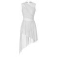thumbnail image 1 of RUNQHUI Costume de Danse Lyrique pour Femmes Robe de Patinage Sans Manches en Chiffon Fluide Bas Justaucorps Blanc S, 1 of 7