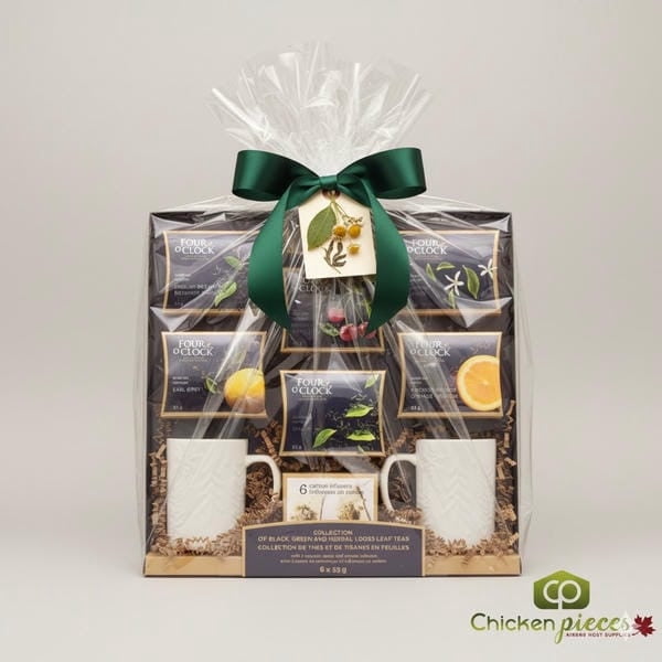 Four O'Clock Tea Gift Set | Loose Leaf Tea Sampler with Mugs